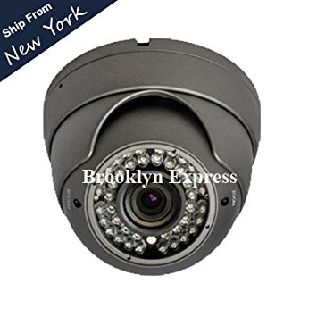 DTI DT-7042B - HD IR Dome Metal Camera   700TVL   Sony Super EX-view HAD II   2.8~12mm VF   42IR   Dark Gray Color   ATW   BLC   OSD   ATR   2DDNR   Motion   Privacy   IP66