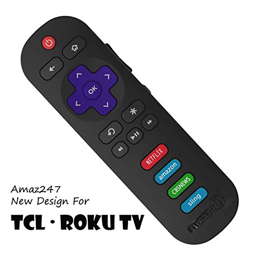Amaz247 New Remote RC280 for TCL ROKU TV (w/Volume Control and Power on/Off)