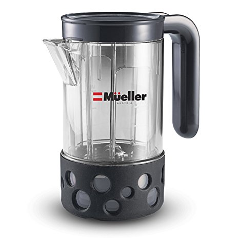 Mueller Hydro Press Best French Press Coffee and Tea Maker with Patented Pressure Extraction System Perfect for Bullet Proof Coffee, Made of Eastman Tritan TX1001 34oz Easy Clean
