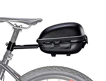 Bicycle Trunk Bag/Cycling Rack Pack/Bike Rear Bag, Hard Shell & Waterproof, w/Quick Release Cycling Rack, Rear Light Clip Attachment & Reflective Trim