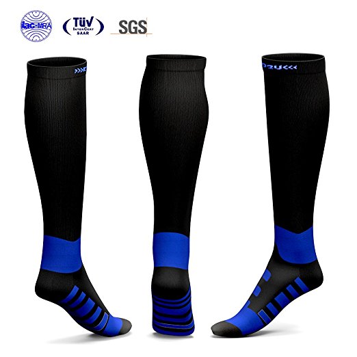 Compression Socks for Men & Women, KKUP2U Compression Socks 20-30 mmhg for Flight, Maternity, Athletics, Travel, Nurses - Medical Care Grade, Boost Stamina, Circulation & Recovery