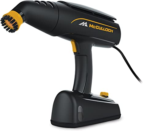 McCulloch MC1245 Rotary Action Handheld Steam Cleaner | 1200 Watts for a Quicker Steam | Brush and Steamer Combination for Easy Cleaning | Comes with all Essential Accessories