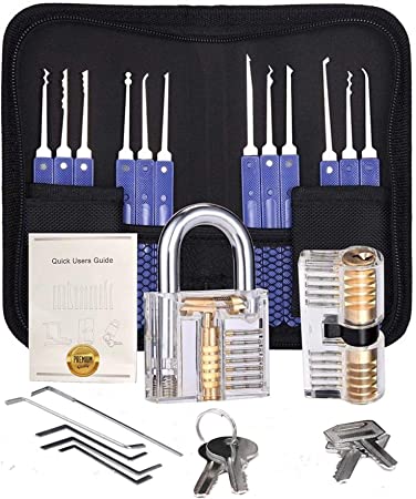 Multitool Set - Stainless Steel, Training Kit, Specially Designed, Multifunctional use, Professional17-Piece (Black)