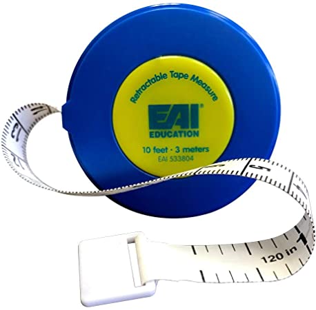 EAI Education Retractable Tape Measure: 10ft / 3m