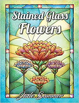 Stained Glass Flowers: An Adult Coloring Book with 50 Inspirational Flower Designs of Roses, Lillies, Tulips, Cherry Blossoms, and More!