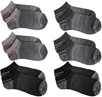 Skechers Sport Low-Cut Womenâ€s Socks 6 Pairs Lightweight Socks Fit Ladies Shoe Sizes 5-9.5