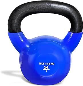 Yes4All Vinyl Coated Kettlebell Weights, Weight Available: 5, 10, 15, 20, 25, 30, 35, 40, 45, 50 Lb - Strength Training Kettlebells for Weightlifting, Conditioning, Strength & Core Training