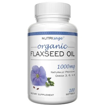 Premium Organic Flaxseed Oil Softgels Excellent Source Of Omega 3 6 9 for Healthy Heart Skin and Hair Boost Metabolism and Weight Loss All Natural Flax seed Oil 1000mg Pills