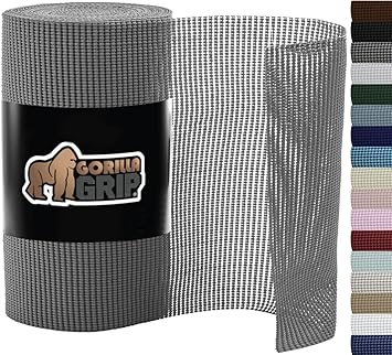 Gorilla Grip Drawer and Shelf Liner, Strong Grip, Non Adhesive Easiest Install Mat, 24 in x 30 FT, Durable Organization Liners, Kitchen Cabinets Drawers Cupboards, Bathroom Storage Shelves, Gray