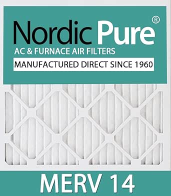 Nordic Pure 12x18x1 (11 1/2 x 17 1/2 x 3/4) Pleated MERV 14 Air Filters 12 Pack