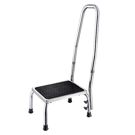 AW Medical Step Footstool W/Handle & Non Skid Rubber Platform 500lbs Weight Limit