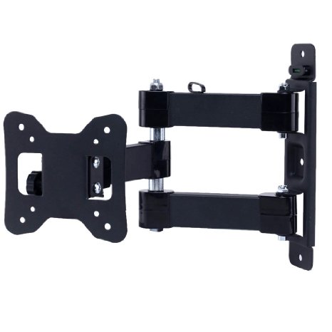 Lumsing Articulating Full Motion Swivel Tilt TV Wall Mount Bracket for Most 10 12 14 17 19 22 24 26  INCH LCD LED Plasma Flat Panel Screen Vesa 75 by 100 mm