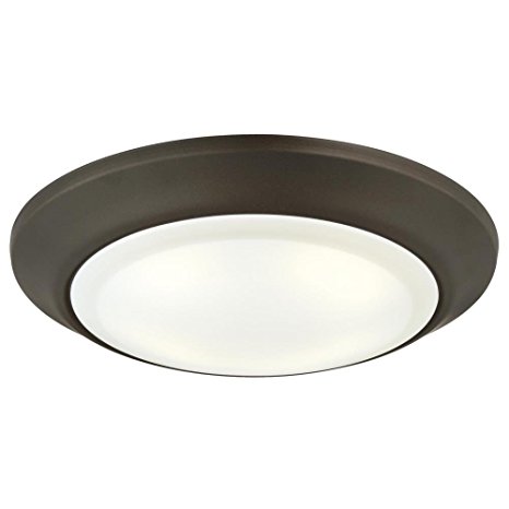 Westinghouse 6322800 LED Indoor/Outdoor Dimmable Surface Mount Wet Location, Oil Rubbed Bronze Finish with Frosted Lens