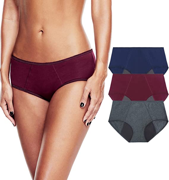 Womens Period Panties for Teens Leak Proof Underwear Menstrual Heavy Flow Protective Hipsters