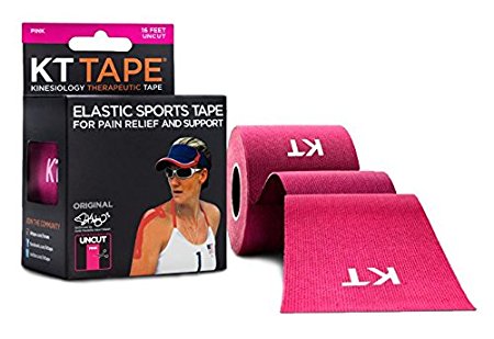 KT TAPE Original Cotton Elastic Kinesiology Therapeutic Sports Tape, 16 ft Uncut Roll, Breathable, Free Videos, Pro & Olympic Choice