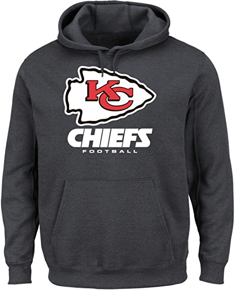 NFL Men's Long Sleeve Screen Print Hooded Fleece Pullover