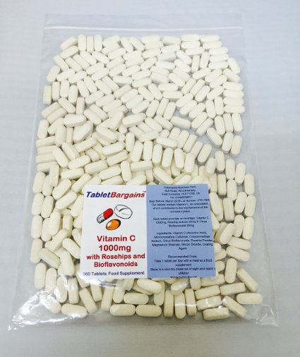 Tablet Bargains - Vitamin C 1000mg with Rosehip & Bioflavonoids - 360 Tablets