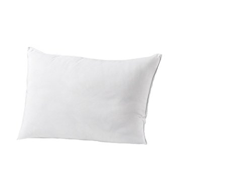 Exquisite Hotel Standard Size Bed Pillow- Single White Hotel Pillow- Gel Fiber Filled FIRM Gel Pillow with Hypoallergenic Classic Cover- Best Pillow For Side Sleepers & Back Sleepers