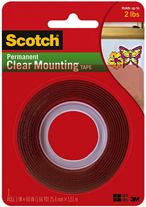 3M Scotch Heavy Duty Mounting Tape, Clear (4010)