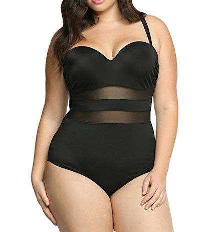 Eternatastic Women's Summer One-Piece Monokini Swimsuit Swimwear Plus Size