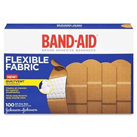 Band-Aid Johnson and Johnson Band-Aid Flexible Fabric 100-Count Boxes Pack of 3 100 ea all one size by Band-Aid