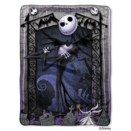 Disney The Nightmare Before Christmas, "Jack's Graveyard" 46-Inch by 60-inch Micro Raschel Throw - by The Northwest Company