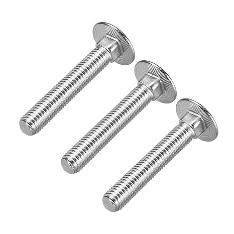 uxcell Carriage Bolts, Neck Carriage Bolt, Round Head Square Neck 304 Stainless Steel M8x60mm 3pcs