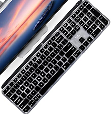 Lapogy Keyboard Cover Skin for Logitech MX Keys,Logitech MX Keys Accessories, Ultra Thin Silicone Keyboard Protector Skin,Black