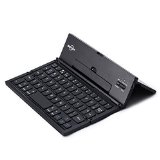 BATTOP New Generation Foldable Portable Bluetooth Keyboard With Kickstand Universal for IOS Android Windows Black