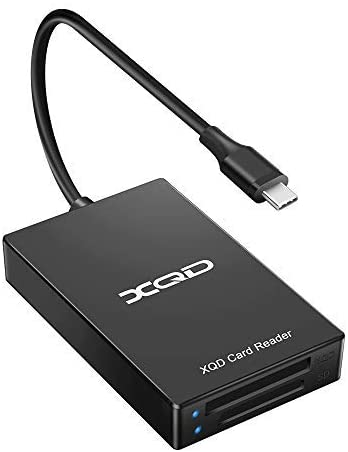 XQD Card Reader, Rocketek Type C XQD/SD Card Reader Dual Slot Memory Card Reader 5Gpbs Super Speed Compatible with Sony G/M Series, Lexar 2933x/1400x USB Mark XQD Card, SD/SDHC Card for Windows/Mac OS