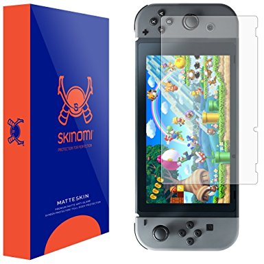 Nintendo Switch Screen Protector (Updated Design), Skinomi® MatteSkin Full Coverage Screen Protector for Nintendo Switch Anti-Glare and Bubble-Free Shield