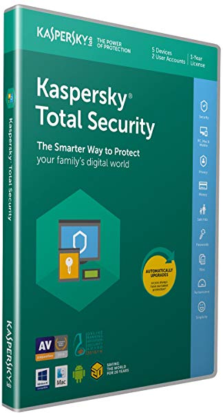 Kaspersky Total Security 2018 | 5 Devices | 1 Year | PC/Mac/Android | Download