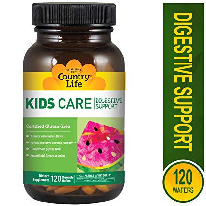 COUNTRY LIFE Kids Care Digestive Support Watermelon, 120 Count