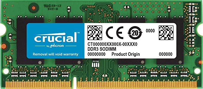 Crucial RAM 8GB DDR3 1600 MHz CL11 Memory for Mac CT8G3S160BM