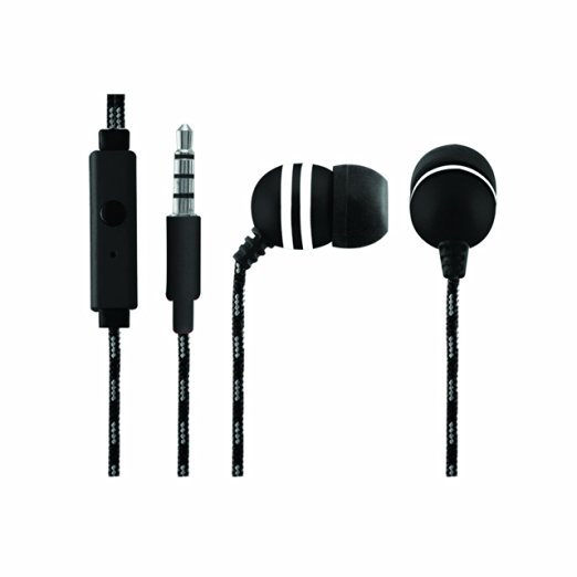 Sentry Industries Inc. HM281 Stingers Stereo Earbuds with Mic, Black
