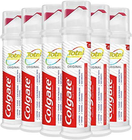 Colgate Total Original Toothpaste Pump 6 x 100ml Multipack