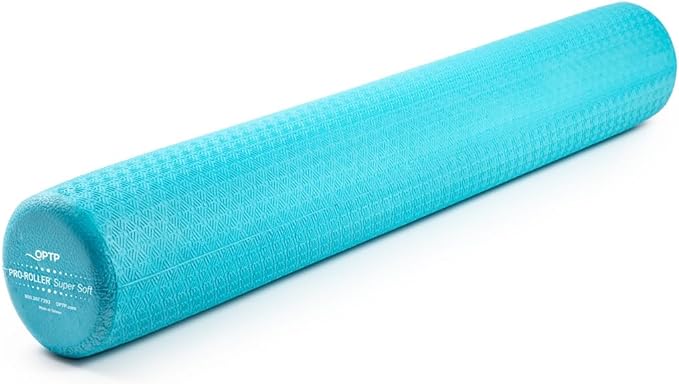 OPTP PRO-Roller Super Soft Density Foam Roller 36 in - Light Blue Low Density Foam Roller for Exercise, and Gentle Massage Foam Roller for Physical Therapy 36" x 6" Round