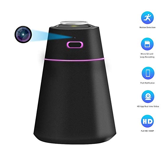 Hidden Camera Humidifier with Full HD 1080P Mini Wi-Fi Spy Camera App Real Time Video Motion Detection for Indoor and Car