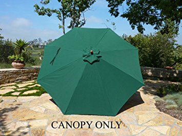 Replacement umbrella canopy for 11ft 8 ribs Green (Canopy only)