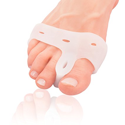 Dr. Frederick's Original Deluxe Bunion Pad & Toe Spacer - 2 Pieces - Soft Gel Toe Separators For Active People - Pain Relief For Bunions & Tailor's Bunions - Heavy Duty Bunion Corrector One Size Fits All