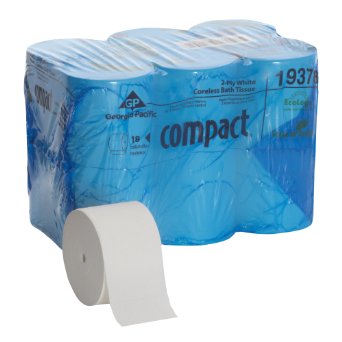 Georgia-Pacific Compact 19378 Coreless High Capacity 2-Ply Bathroom Tissue (Case of 18 Rolls 1500 Sheets Per Roll)