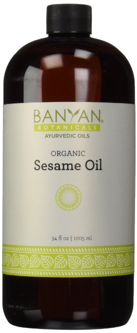 Banyan Botanicals Sesame Oil, Certified Organic, 34 oz - Pure, Unrefined - The Most Traditional of All Oils Used in Ayurveda, Good for Vata and Kapha