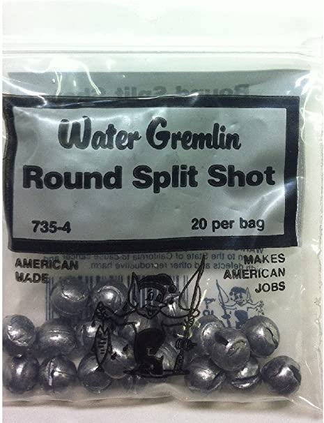 Water Gremlin Company 735-4 Round Split-Shot 20Pc