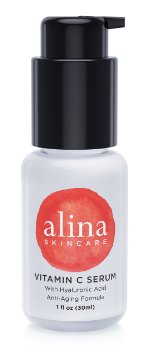AWARD WINNING and DERMATOLOGIST RECOMMENDED Alina Skin Care Vitamin C Serum with Hyaluronic Acid and Green and White Tea Extracts-with patented Inflacin and Qsomes-delivers the most effective anti-aging serum on the market today