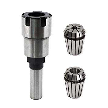 Yakamoz New Design 1/2 Inch Shank Router Collet Extension Chuck Converter Adapter, Extends The Router Bit an Additional 2-1/4", Convert 1/2-Inch & 1/4-Inch Shank Bits