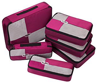 TripDock Various Packing Cubes 6 Set Lightweight Travel Luggage Organizers