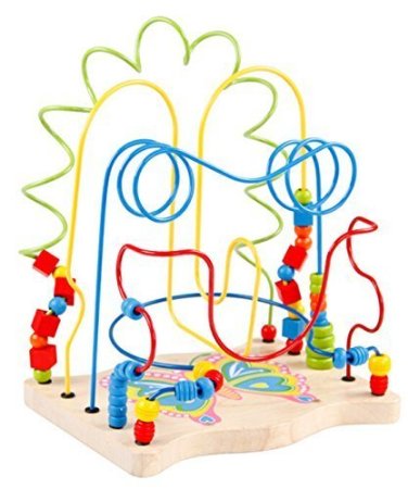Vidatoy Large-sized Luxury Wooden Bead Maze Roller Coaster for Kids - Butterfly