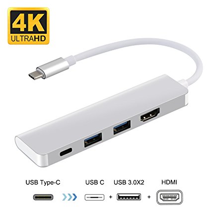 USB C Hub Type C to HDMI 4K Adapter For Nintendo Switch Power Delivery Charger USB 3.0 X2 Port Multilport Adaptor Converter Samsung Dex Station for NOTE 8/Galaxy S8/S8 /MacBook Pro 2016 2017