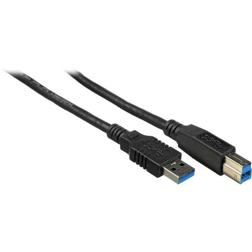 Importer520 Black 15 ft SuperSpeed USB 3.0 Printer Scanner Cable Type A Male to Type B Male For HP Canon, Lexmark, Epson