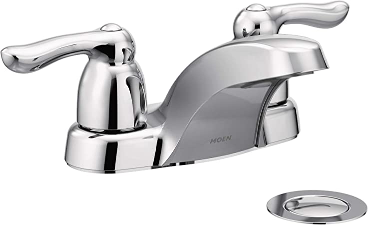 Moen 4925 Chateau Two-Handle Low Arc Bathroom Faucet, Chrome